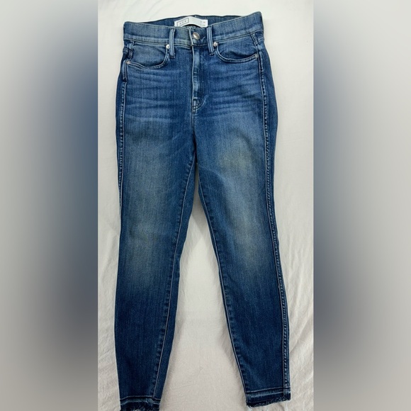 AYR Denim - AYR Jeans Womens 28x26 (25x26) Blue‎ The Riser Skinny Fit Denim Stretch Fray Hem